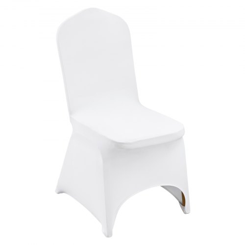 

100pcs Chair Covers White Arched Front Spandex Lycra Wedding Party For