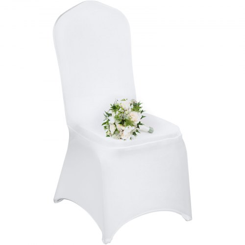 VEVOR 100PCS Spandex Stretch Chair Covers White for Wedding Party