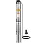 Submersible Pump 4" Deep Well 25gpm Stainless Steel 1/2 Hp 110v 150 Ft Max