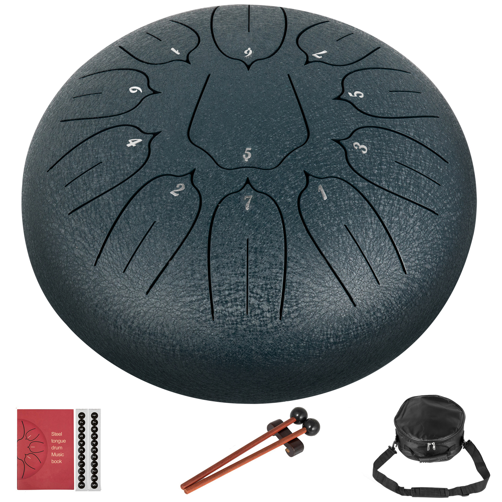 10inch Steel Tongue Drum Handpan D Major 11 Notes Hand Tankdrum W/ Bag Mallets от Vevor Many GEOs