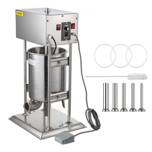 COMMERCIAL ELECTRIC 10L 15.4LBS VERTICAL SAUSAGE FILLER STUFFER MEAT MAKER 304 STAINLESS STEEL