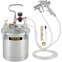 VEVOR Commercial Paint Pressure Tank 2.5 Gallons Pressure Pot Tank 10L Pressure Paint Pot Feed Spray Gun 3mm Nozzle Paint Sprayer for 10L Capacity Painting