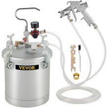 VEVOR Commercial Paint Pressure Tank 2.5 Gallons Pressure Pot Tank 10L Pressure Paint Pot Feed Spray Gun 1.5mm Nozzle Paint Sprayer for 10L Capacity Painting