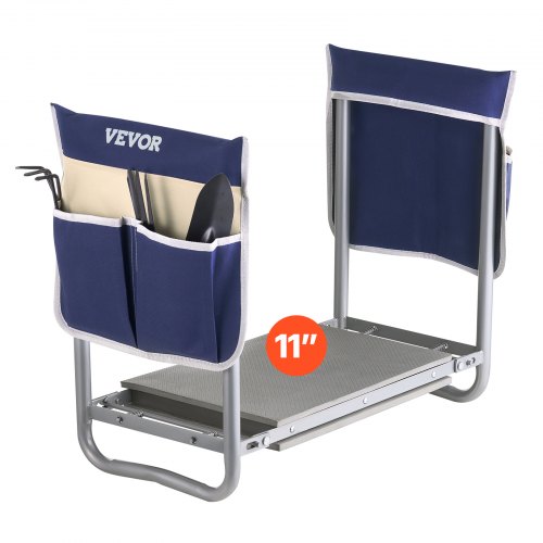 

VEVOR Garden Kneeler and Seat, 11 in Wide Kneeling Pad, Heavy Duty Garden Kneeling Stool, Folding Garden Seat with 2 Tool Bags, Relieve Knee & Back Pain, Non-Slip Garden Bench for Women Grandparents