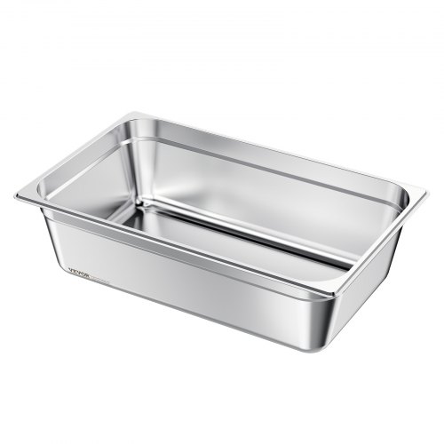 

VEVOR 1 Pack Stainless Steam Hotel Pan, Full Size Table Steam Pan, 6 Inch Deep Anti Jam Restaurant Supplies Reusable Rustproof Catering Storage for Home, Party, Restaurant, Hotel, Buffet