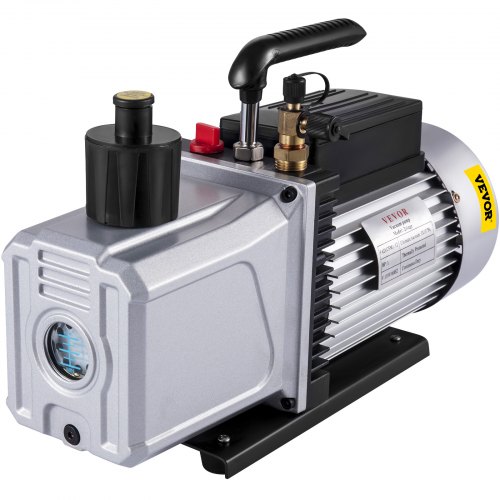 Vacuum Pump Double Stage 12CFM  340 L/min Inlet port 1/4" and 3/8" SAE Ultimate Vacuum 0.2Pa or 15 Microns Power 1HP