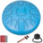 12'' 13 Notes Steel Tongue Drum Handpan Drum Blue With Book Bag Music Learning