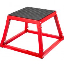 VEVOR Plyometric Platform Box Fitness Exercise Jump Box Step Plyometric Box Jump for Exercise Fit Training (12/18/24/Red) (12'' Height)