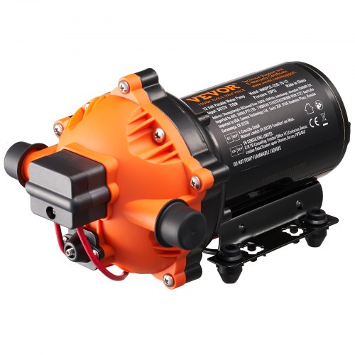 

VEVOR 12V Diaphragm Pump, 5 GPM (18.93 L/min), 5-Chamber 12V DC Water Pump with Automatic Pressure Switch 40-100 PSI Adjustable, 1/2'' MNPT Port, for Agricultural Irrigation Construction Site Drainage