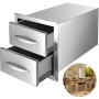 Usa Bbq Island 2-drawer Outdoor Kitchen Stainless Steel 14.38x14” Double Walled