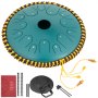 Tongue Drum 14Note Dish Shape Drum 14 Inch Dia. w/ Rope Decoration Mineral Green