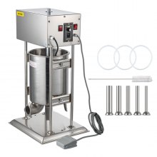 Commercial Electric 15L 33LBS Vertical Sausage Filler Stuffer Meat Maker 304 Stainless Steel