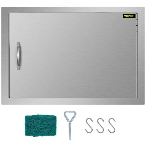 

VEVOR BBQ Access Door 24W x 17H Inch, Horizontal Single BBQ Door Stainless Steel, Outdoor Kitchen Doors for BBQ Island, Grill Station, Outside Cabinet