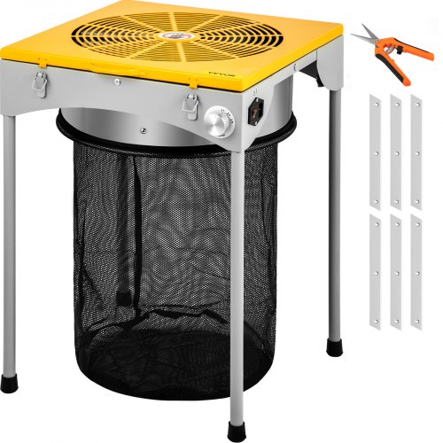 VEVOR 45.7 cm Table Hydroponic 3 Speed Electric Leaf Bud Trimmer Trim Reaper W/ 6 Extra Blades