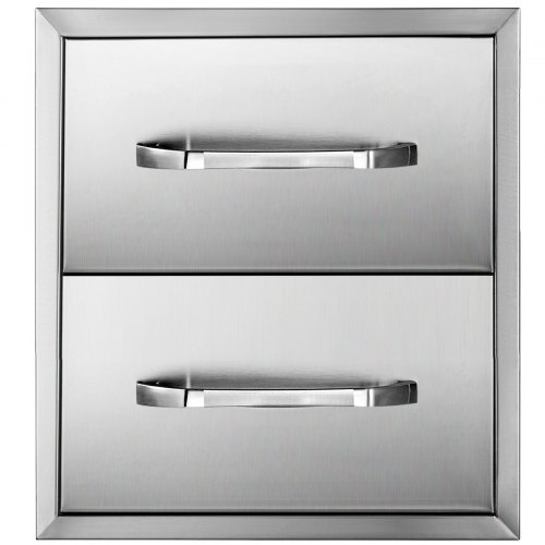 Outdoor Kitchen USA 12" x 11" Two Drawer Built-In Storage Unit BBQ Island 