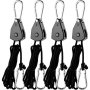 Vevor Grow Light Hanger Rope Clip Hanger 2-pair 1/8 Inch 6-feet Rope Ratchets