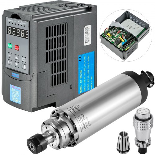 2.2KW Air cooled Spindle Motor And 3HP 2.2KW  Variable Frequency Drive VFD