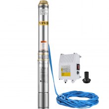 3HP/2.2KW - 4" Borehole Deep Well Submersible Water Pump LONG LIVE + 20mCABLE