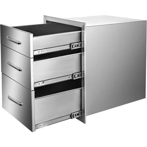Usa Bbq Island-outdoor Kitchen All 201stainless Steel 3-drawer Set 3dr