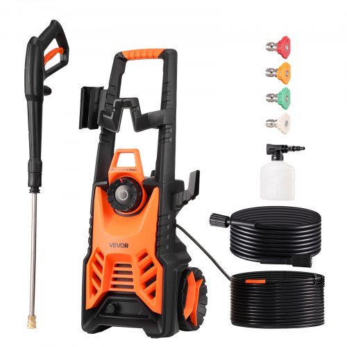 VEVOR Electric Pressure Washer, Max 4500 PSI and 3.2 GPM With Pressure Adjustment, High Power Pressure Cleaning Machine with 4 Quick Connect Nozzles,