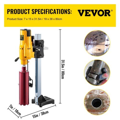 4.5" Diamond Core Drill Bit Wet Premium Reinforced Bore Stone Concrete Blue Rock 