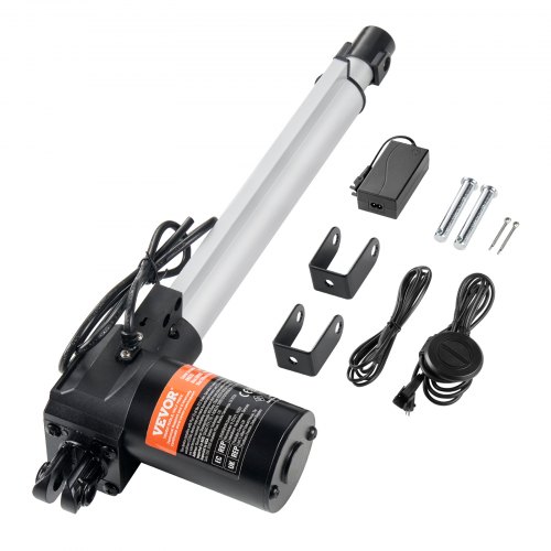 VEVOR 24V Linear Actuator Kit 25.4 cm 2.5 cm/s 99.8 kg/1000N with IP44 Protection