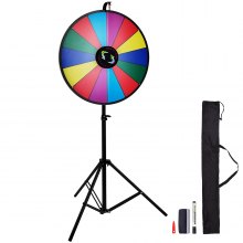 24" Tabletop Color Prize Wheel Spinnig Game Food Service Floor Stand Parties