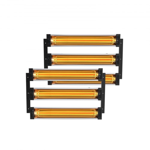 VEVOR Infrarot-Heizstrahler, Lackhärtungslampe, Wärmestrahler, Aushärten für Auto, Infrarotlack, Kochbereich, Lackheizlampe 590x372x54 mm, 2 Sets, 3000 W, Stecker NICHT im Lieferumgang enthalten