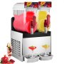 VEVOR Commercial Slushy Machine 110V 400W Stainless Steel Margarita Smoothie Frozen Drink Maker Suitable Perfect for Ice Juice Tea Coffee Making, 15L x 2 Tank