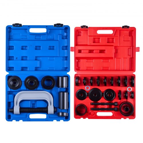 VEVOR Bearing Press Kit, 10+24 Pcs, 2 in 1 Ball Joint Press & Wheel Bearing Puller Kit, Race and Seal Driver Set with 13 Bushings, C-Frame and Sleeves, Heavy Duty Removal Installation Set with Case