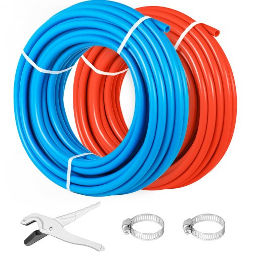 200ft 1/2 Oxygen Barrier Pex Tubing 100ft Red And 100ft Blue Pipe Pex-b