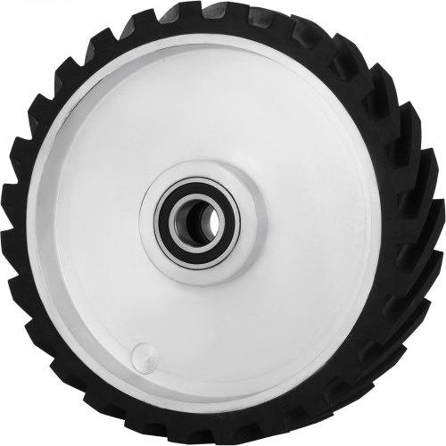 12" Belt Grinder Rubber Wheel Serrated Contact Wheel fit Sand Belts 300x25x50mm 