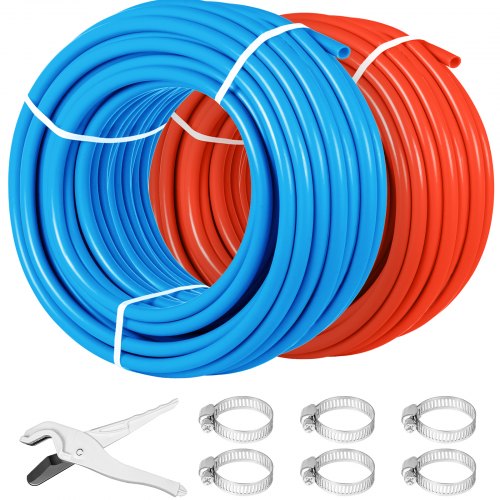 1/2" Oxygen Barrier Pex Tubing 300' Red And 300' Blue For Water Plumbing Hq