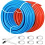1/2" Oxygen Barrier Pex Tubing 300' Red And 300' Blue For Water Plumbing Hq