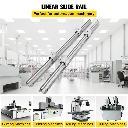 2pc SBR16-700mm Linear Rail Guide CNC Woodworking 4pc SBR16UU Rail Block Kit 