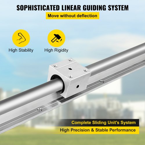 2pc 20mm Linear Rail Rod SBR20 L1500mm Optical Shaft 4pc SBR20UU Slider CNC Kit 