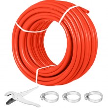 VEVOR PEX Tubing Potable Water Tube 1/2 Inch x 300 FT PEX-B Plumbing Pipe Non-Barrier Radiant Heating Pex Coil for Water Plumbing Open Loop Hydronic Heating Systems (1/2" Non-Barrier, 300Ft/Red)
