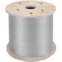 T316 1/4" 1x19 Stainless Steel Cable Wire Rope 25FT 
