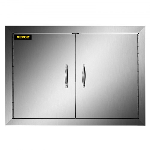 VEVOR 79X61cm Outdoor Kitchen Door BBQ Island Double Access Door Stainless Steel