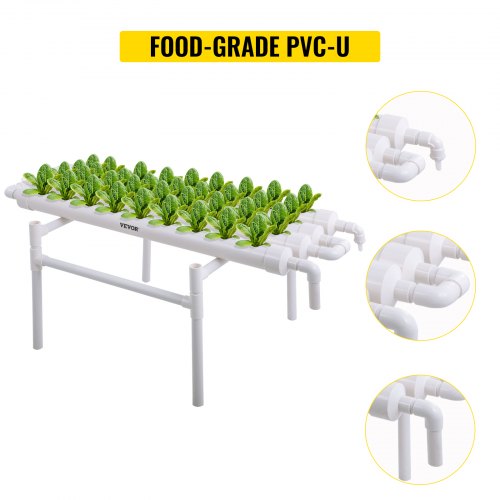 Hydroponic Grow Kit 4 Pipes 4 Layers 36 Plant Sites Hybrid Lettuce Food Grade 