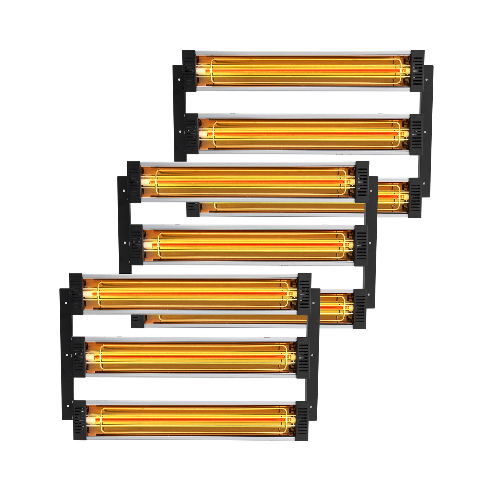 3x Värvikuivati ​​Radiaator Infrapunasoojendi Infrapunalamp 3kW, 3 kW