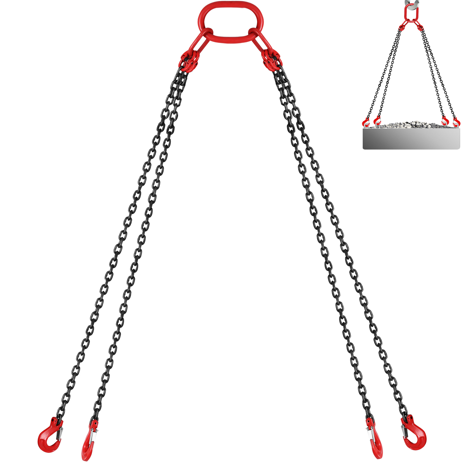 10ft Chain Sling With 4 Legs 5t Capacity Lever Chain Block Lifting Rigging от Vevor Many GEOs