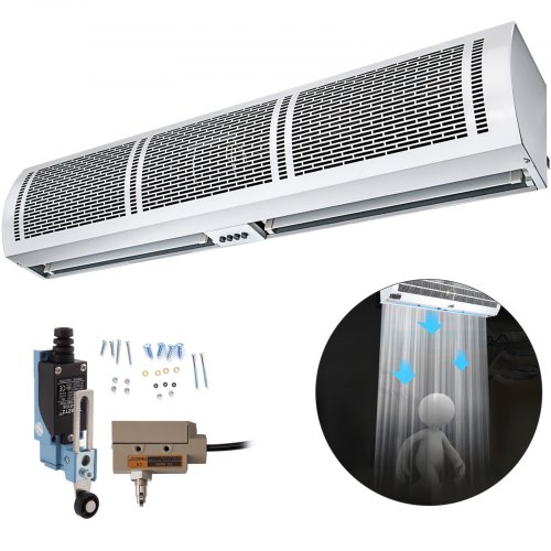 1200mm Overhead Door Electric Air Curtain Air Conditioner w/3 Speeds Commercial