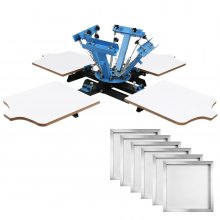 Screen Printing Machine + Aluminum Screen Printing Screens Diy Ink Plate Teflon Mesh
