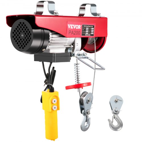 PA1000kg 2200lb Electric Wire Cable Hoist Winch Crane Lift Wired Remote Control 