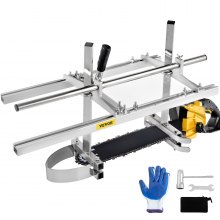VEVOR Portable Chainsaw Mill Planking Milling Aluminum Steel with Installation Tools for Builders and Woodworkers (18" to 48")
