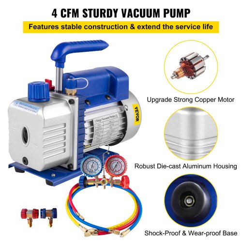 Details about   3CFM 1/4HP Deep Vacuum Pump R134a HVAC Air Refrigerant Conditioning Degassing 