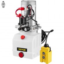 VEVOR Plastic Hydraulic Pump 4 Quart for Dump Trailer Hydraulic Power Unit 12V Hydraulic Pump Single Acting Dump Truck Hydraulic Pump