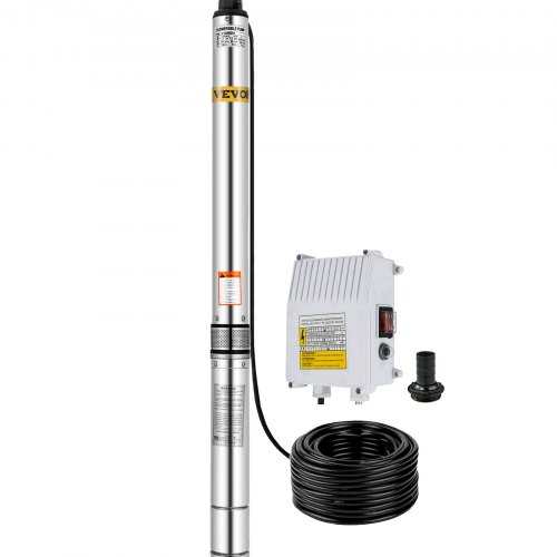 New Submersible Deep Well water Pump 1/2 0.5 HP Bore with control box 220V 230V 