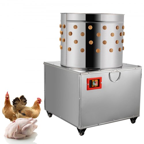 

VEVOR Stainless Steel Chicken Plucker 20 Inch Barrel Diameter De-Feather Remover Poultry Machine 1500W 275R/min Barrel Diameter Heavy Duty Feather Plucking Machine